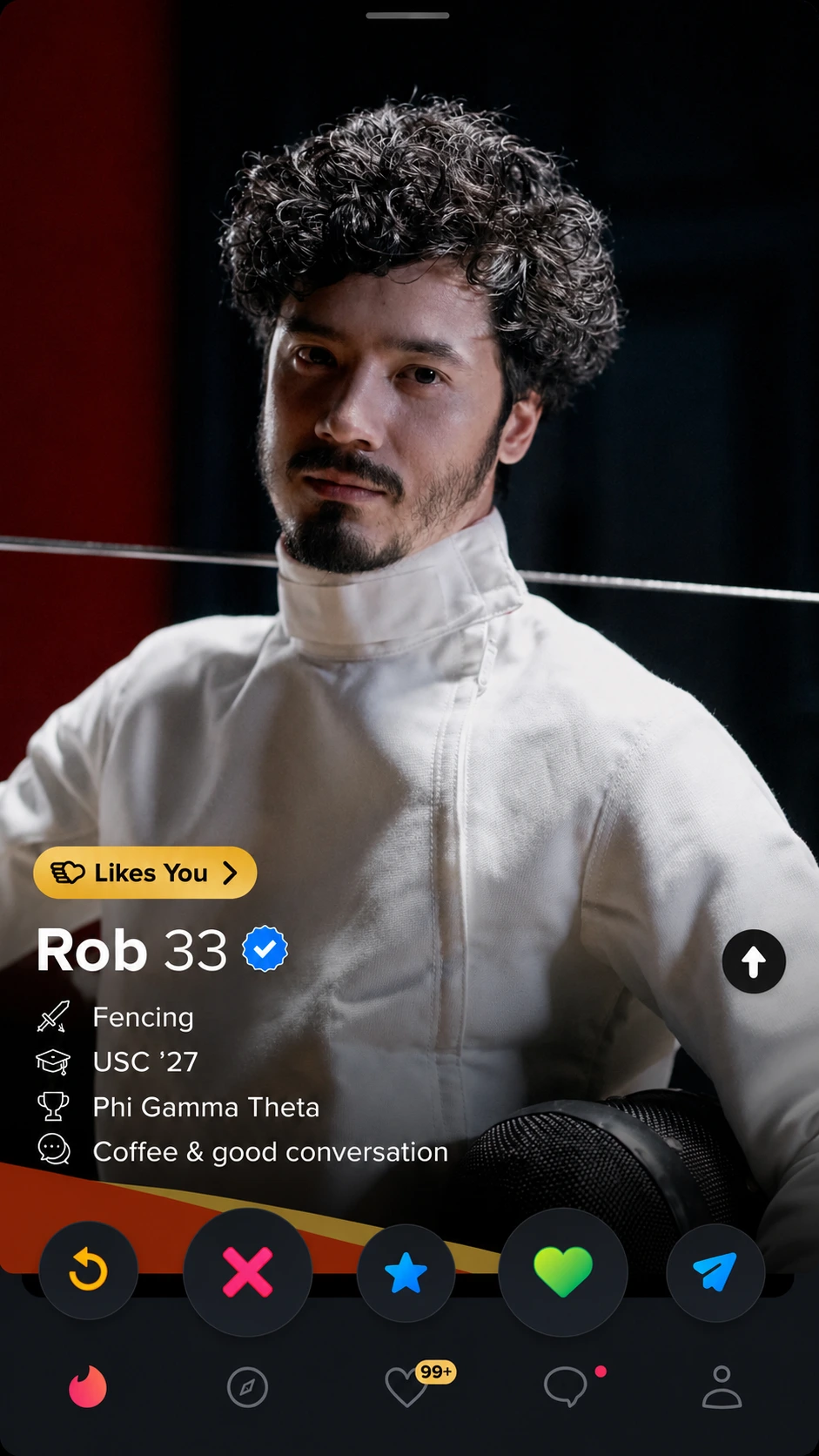 Fencing dating profile photo reviewed for the signal it sends before a match swipes