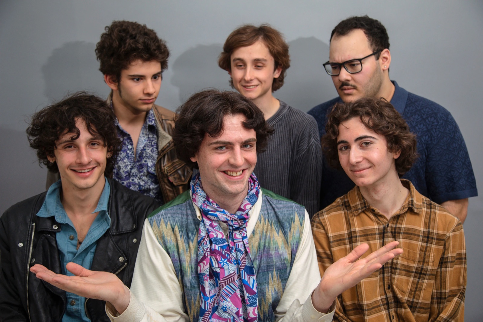 The six Timothée Chalamet lookalike contestants, supplied image with hair